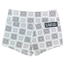 Short femme blanc BOX SQUAT| SAVAGE BARBELL — Blanc · Taille L