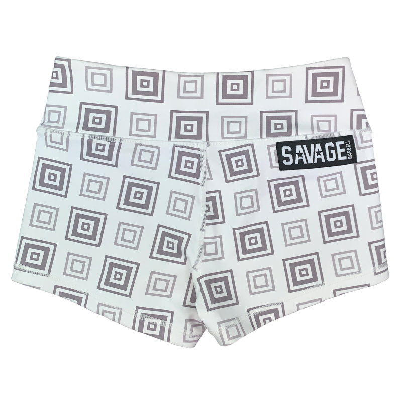 Short femme blanc BOX SQUAT| SAVAGE BARBELL — Blanc · Taille L Short femme blanc BOX SQUAT| SAVAGE BARBELL — Blanc · Taille L