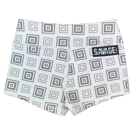 Short femme blanc BOX SQUAT| SAVAGE BARBELL — Blanc · Taille L