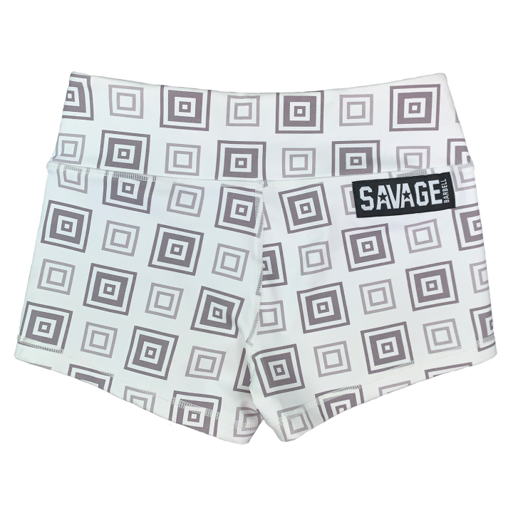 Short femme blanc BOX SQUAT| SAVAGE BARBELL — Blanc · Taille L
