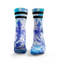 Chaussettes multicolores TIE DYE 2 STRIPES berry blue| HEXXEE SOCKS — Multicolor · Taille S (36-40)