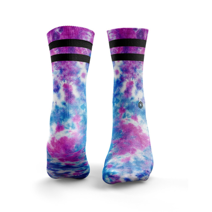 Chaussettes multicolores TIE DYE 2 STRIPES ice blast| HEXXEE SOCKS — Multicolor · Taille S (36-40)