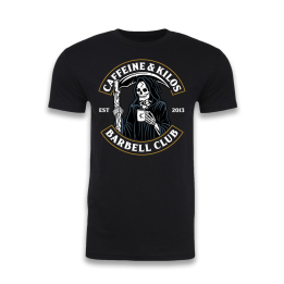 T-shirt Homme noir REAPER SHIRT GOLD | CAFFEINE and KILOS — Noir · Taille S
