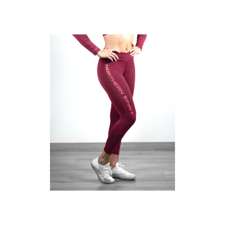 Legging 7/8 femme POLARIS Burgundy| NORTHERN SPIRIT — Bordeaux · Taille XS