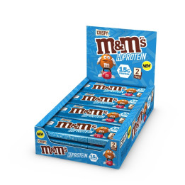 Pack de 12 Barres protéinées M&M'S CRISPY PROTEIN | … — CRISP - Caramel, Cacahuètes, Chocolat et Riz soufflé · Taille 12 x 52 Gr