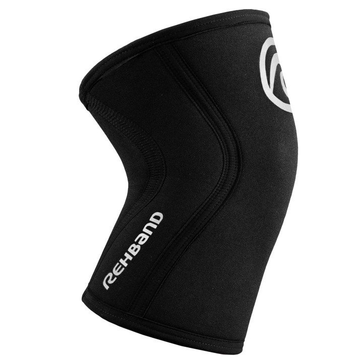 Paire Genouillères CHAMPIONS EDITION Noire - Silver 5 mm | REHBAND — Noir · Taille XS