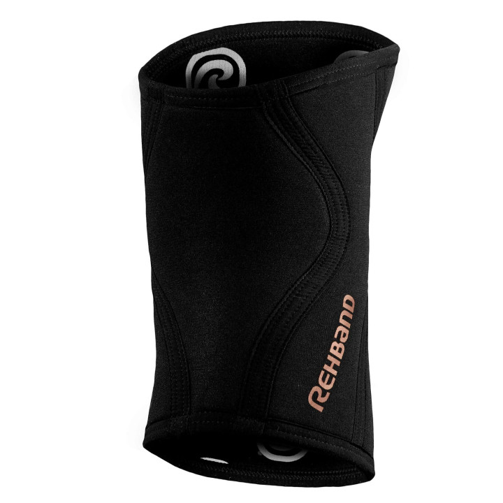 Paire Genouillères CHAMPIONS EDITION Noire - Copper 5 mm | REHBAND — Noir · Taille L