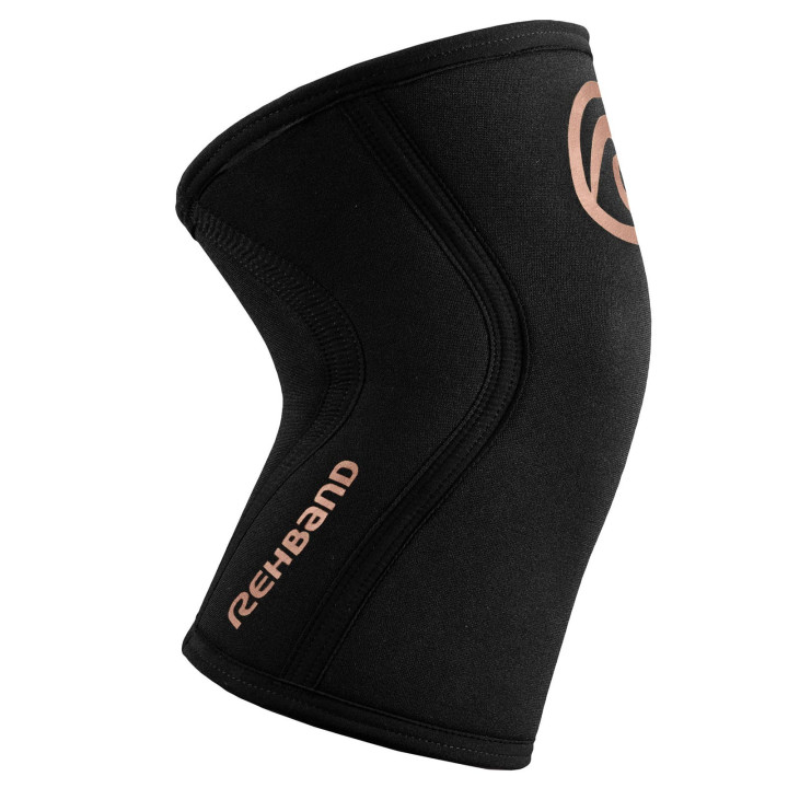 Paire Genouillères CHAMPIONS EDITION Noire - Copper 5 mm | REHBAND — Noir · Taille XL