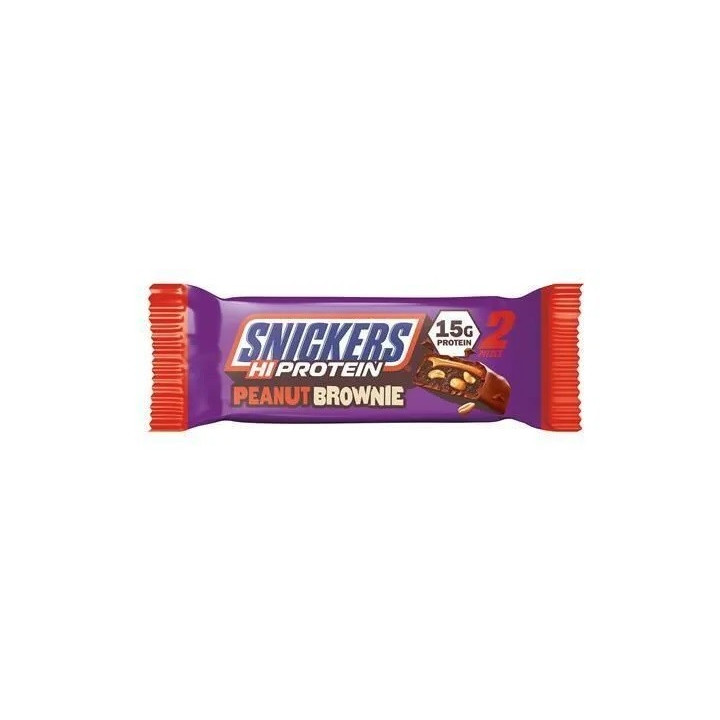 Pack de 12 Barres protéinées SNICKERS PROTEIN PEANUT BROWNIE | MARS PROTEIN — Brownie Cacahuète · Taille 12 x 50 Gr
