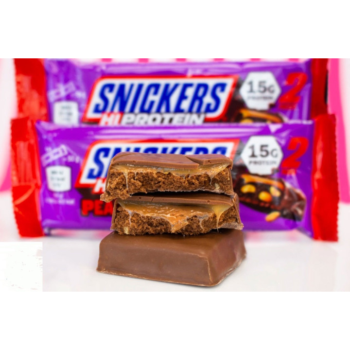 Pack de 12 Barres protéinées SNICKERS PROTEIN PEANUT BROWNIE | MARS PROTEIN — Brownie Cacahuète · Taille 12 x 50 Gr