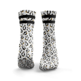 Chaussettes blanches PENGUINS 2 STRIPES| HEXXEE SOCKS — Blanc · Taille M (40-43)