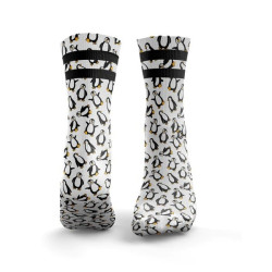 Chaussettes blanches PENGUINS 2 STRIPES| HEXXEE SOCKS — Blanc · Taille M (40-43)