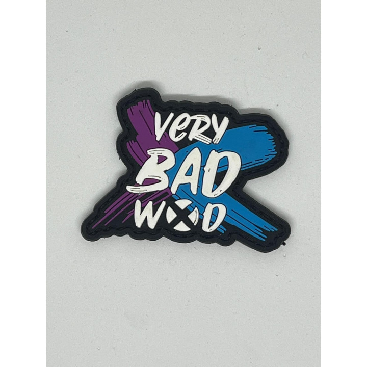 Patch PVC 3D velcro noir BRUSH | VERY BAD WOD — Noir · Taille TU