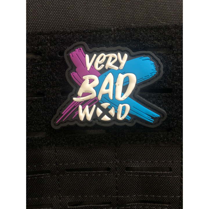 Patch PVC 3D velcro noir BRUSH | VERY BAD WOD — Noir · Taille TU