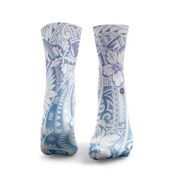 Chaussettes bleu violet POLYNESIAN TATTOO| HEXXEE SOCKS — Bleu · Taille S (36-40)