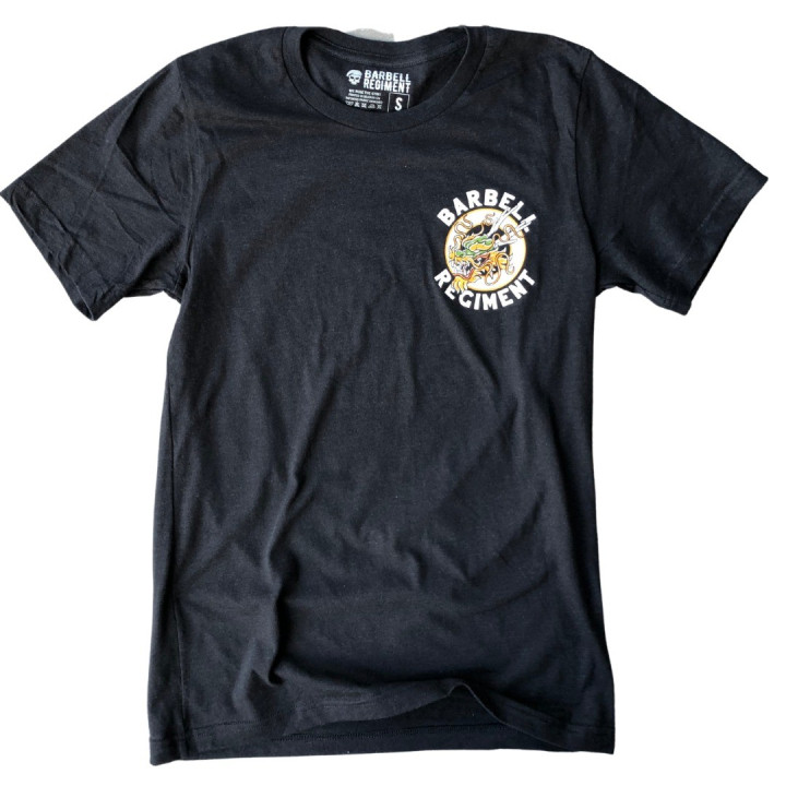 T-Shirt noir FORGED IN THE FLAMES | BARBELL REGIMENT — Noir · Taille XS