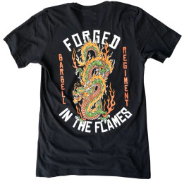 T-Shirt noir FORGED IN THE FLAMES | BARBELL REGIMENT — Noir · Taille M