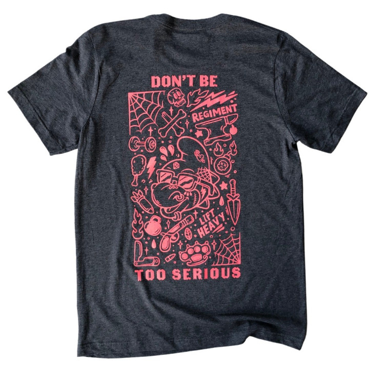T-Shirt gris foncé DINO CREW | BARBELL REGIMENT — Gris · Taille M