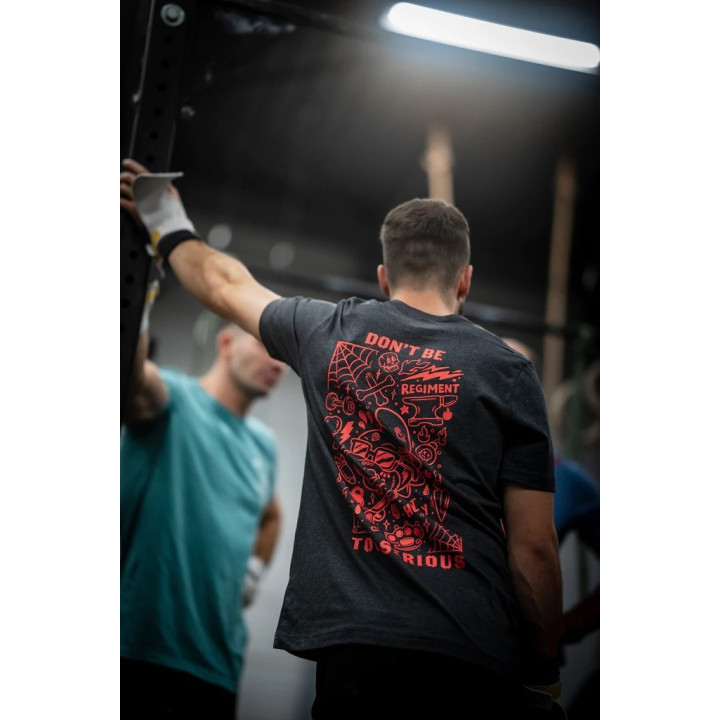 T-Shirt gris foncé DINO CREW | BARBELL REGIMENT — Gris · Taille M