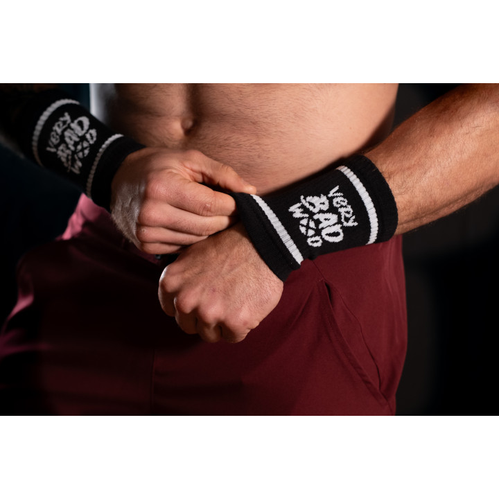 Bandes de poignets SWEATBANDS noires - VERY BAD WOD — Noir · Taille TU