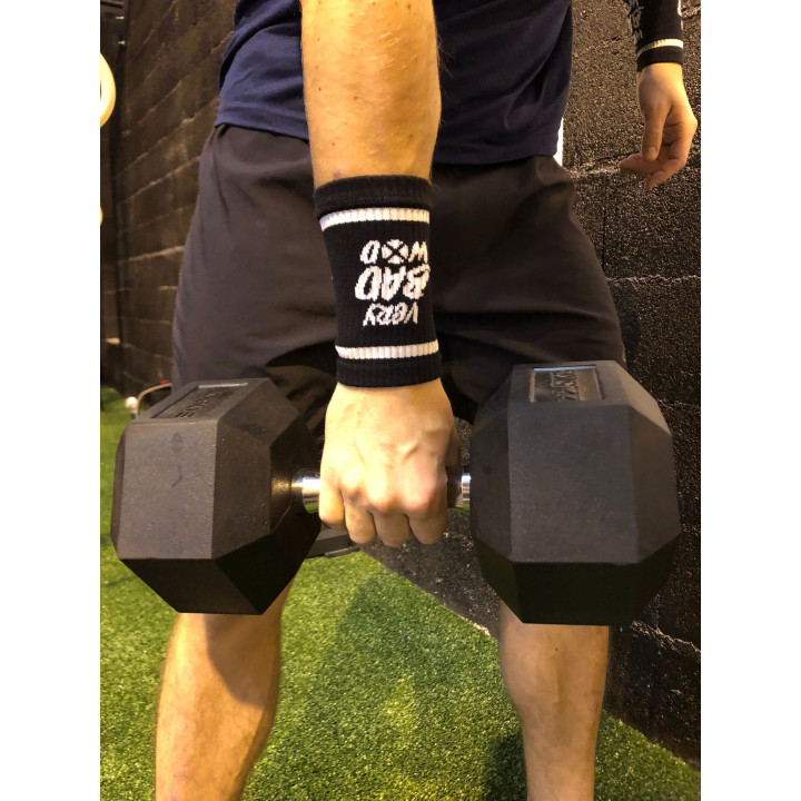 Bandes de poignets SWEATBANDS noires - VERY BAD WOD — Noir · Taille TU