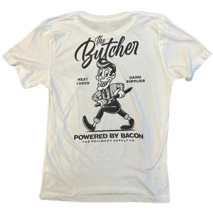 T-Shirt blanc THE BUTCHER | BARBELL REGIMENT — Blanc · Taille S