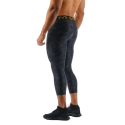 Legging homme COMPRESSION CROP - BLACKOUT CAMO | TYR — NOIR CAMO · Taille S