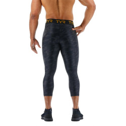 Legging homme COMPRESSION CROP - BLACKOUT CAMO | TYR — NOIR CAMO · Taille S