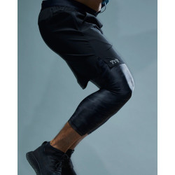 Legging homme COMPRESSION CROP - BLACKOUT CAMO | TYR — NOIR CAMO · Taille S