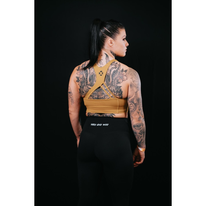 Crop Bra sport high chest jaune gold CHELSEA|VERY BAD WOD — Jaune · Taille XS