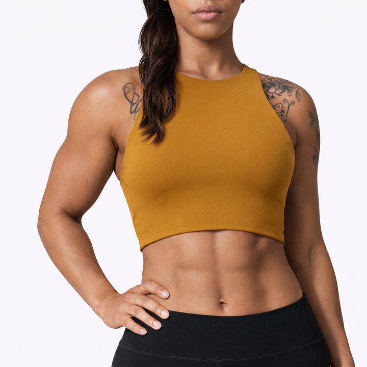 Crop Bra sport high chest jaune gold CHELSEA|VERY BAD WOD — Jaune · Taille S