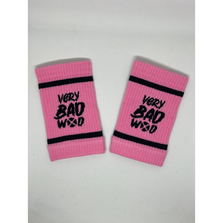 Bandes de poignets rose intense - SWEATBANDS VERY BAD WOD — Rose · Taille TU