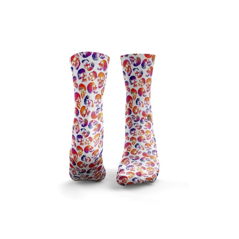 Chaussettes blanche BURNING SKULLS | HEXXEE SOCKS — Multicolor · Taille S (36-40)
