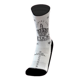 Chaussettes FUCK BURPEES EXCLUSIVE TD WHITE| LITHE APPAREL — Blanc · Taille S (35-38)