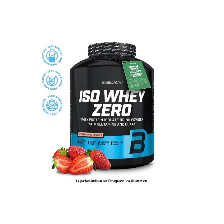 Iso Whey Zero Protéines Fraise 2270 Gr | BioTechUSA — Fraise · Taille 2270 Gr