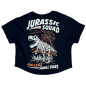 Crop oversize Tee Jurassic Squad 2 noir | BARBELL REGIMENT — Noir · Taille L
