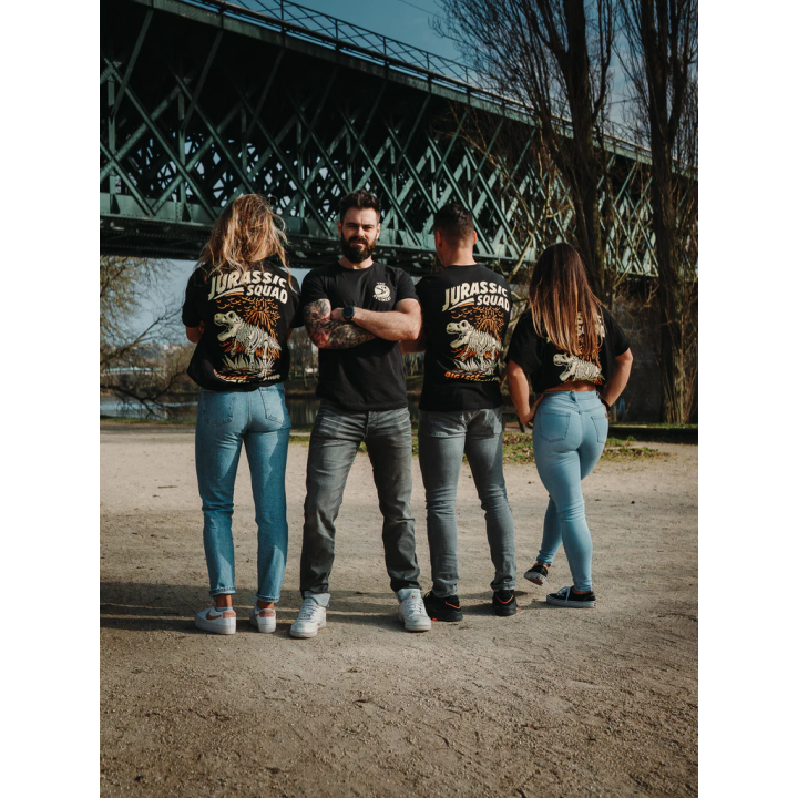Crop oversize Tee Jurassic Squad 2 noir | BARBELL REGIMENT — Noir · Taille L
