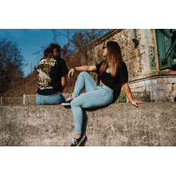 Crop oversize Tee Jurassic Squad 2 noir | BARBELL REGIMENT — Noir · Taille L