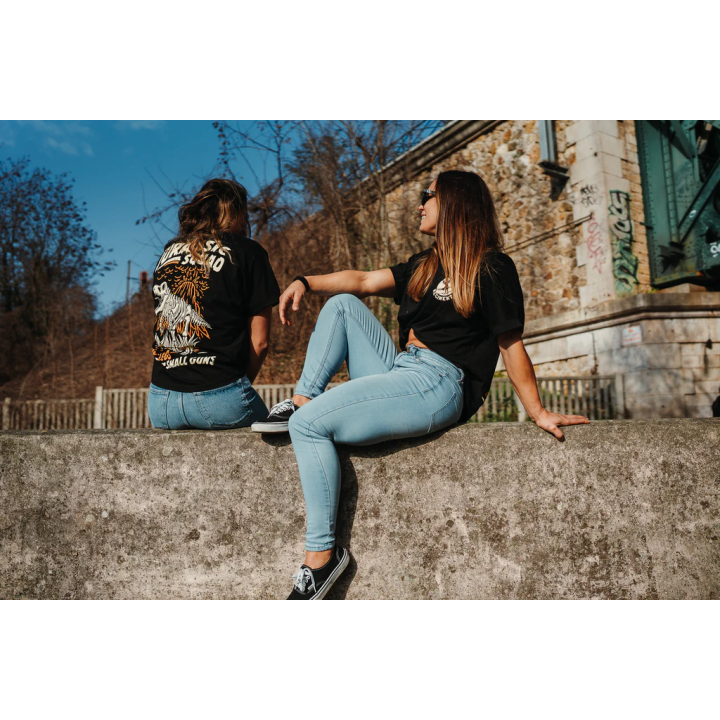 Crop oversize Tee Jurassic Squad 2 noir | BARBELL REGIMENT — Noir · Taille L