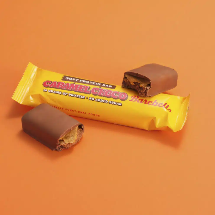 Pack de 12 Barres protéinées CARAMEL CHOCO | BAREBELLS — 12 x 55 Gr · Taille TU