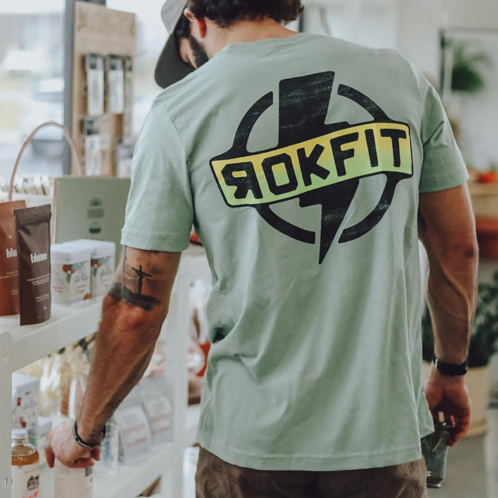 T-Shirt Homme vert THUNDER STRUCK| ROKFIT — Vert · Taille S