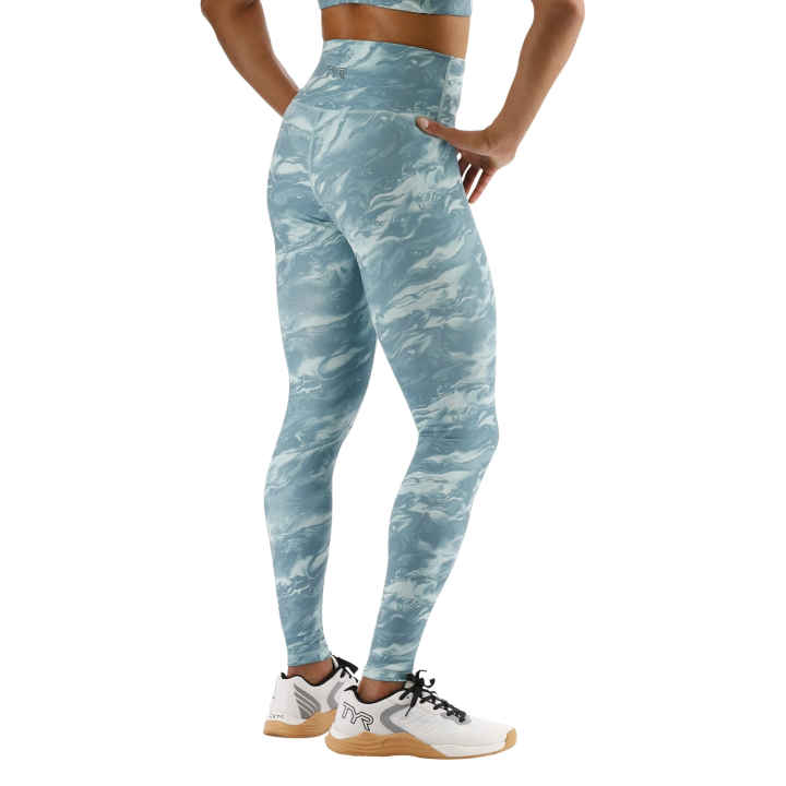 Legging Femme taille haute KINETIC(TM) vert AQUEOUS | TYR — Vert · Taille L