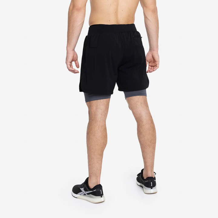 Short doublé legging COMPRESSION 2 en 1 noir | PICSIL — Noir · Taille XL