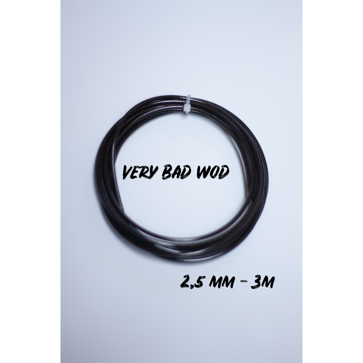 Câble de corde à sauter noir 2.5 mm 3m - Very Bad Wod — Noir · Taille 2.5 mm
