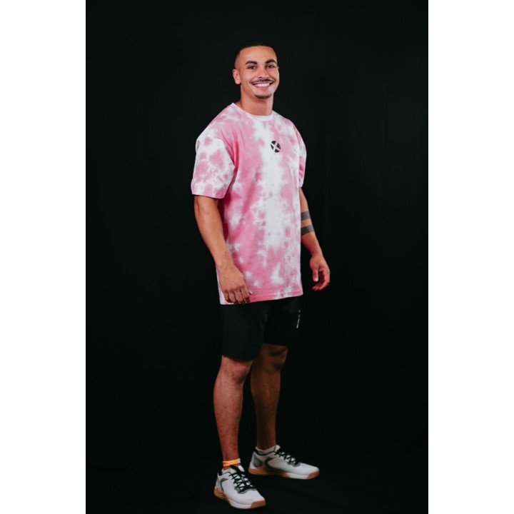 T-Shirt oversize unisexe rose TIE DYE GORILLA | VERY BAD WOD — Rose · Taille L