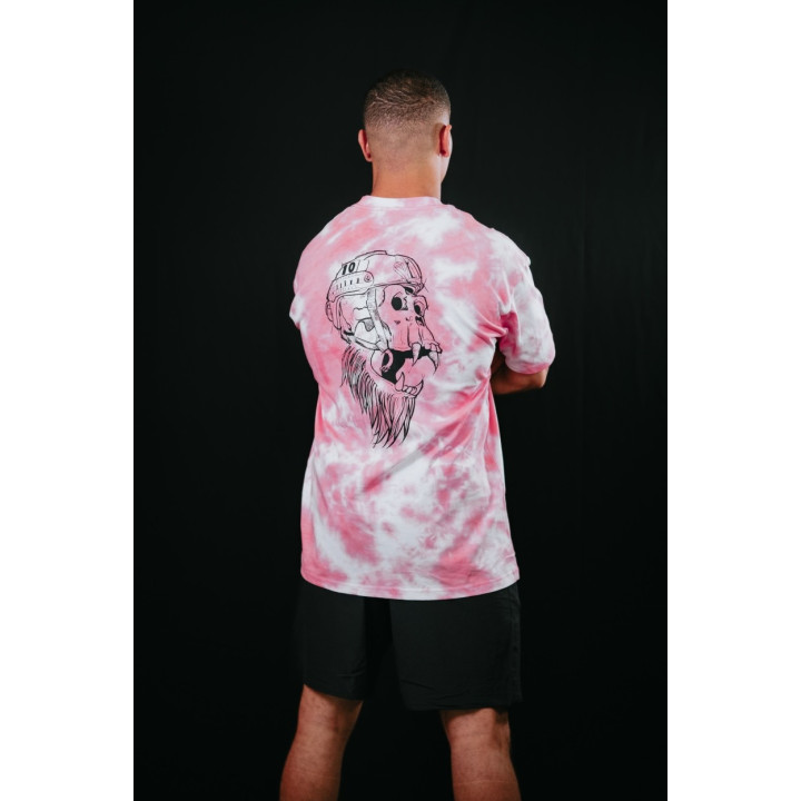 T-Shirt oversize unisexe rose TIE DYE GORILLA | VERY BAD WOD — Rose · Taille L