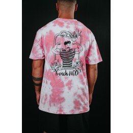 T-Shirt oversize unisexe rose TIE DYE FRENCH WOD | VERY BAD WOD — Rose · Taille S