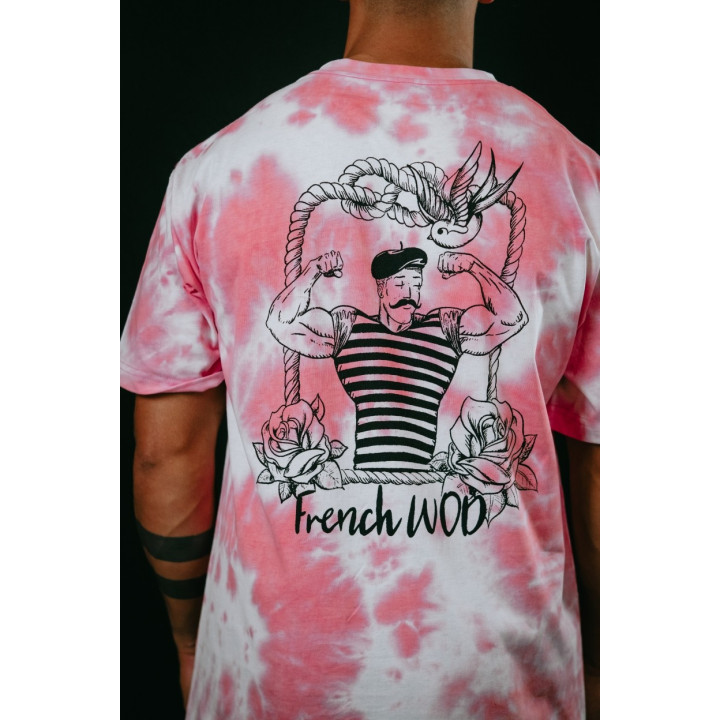 T-Shirt oversize unisexe rose TIE DYE FRENCH WOD | VERY BAD WOD — Rose · Taille L