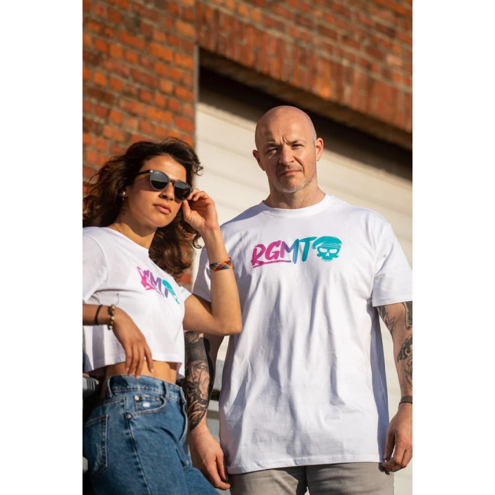 T-Shirt oversize heavy unisexe blanc MIAMI | BARBELL REGIMENT — Blanc · Taille L