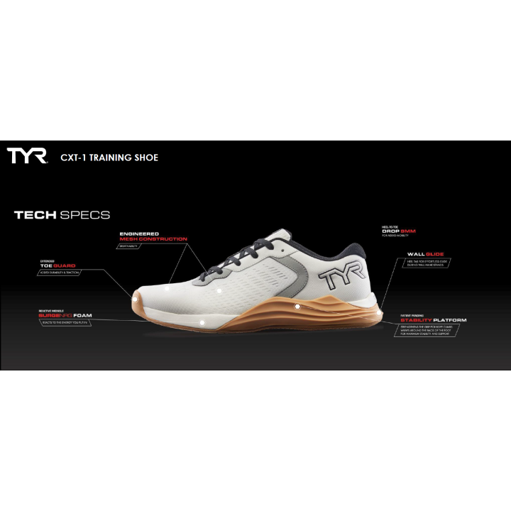 Chaussures CXT-1 TRAINER 543 White/Gum  | TYR — Blanc / Gomme · Taille 36 2/3 EU - 22.5 cm